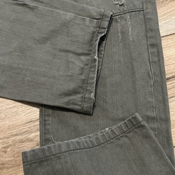 Men's Southpole Distressed Denim Jeans SZ 34x32 Green Modern Cotton Straight - Picture 7 of 12